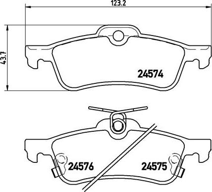 Brembo P 83 087 - Bromsbeläggssats, skivbroms xdelar.se