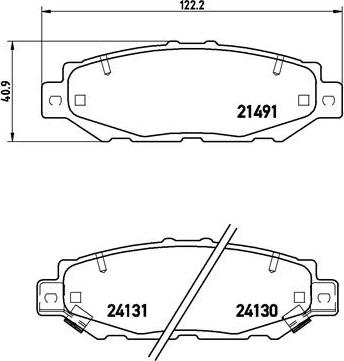 Brembo P 83 038 - Bromsbeläggssats, skivbroms xdelar.se