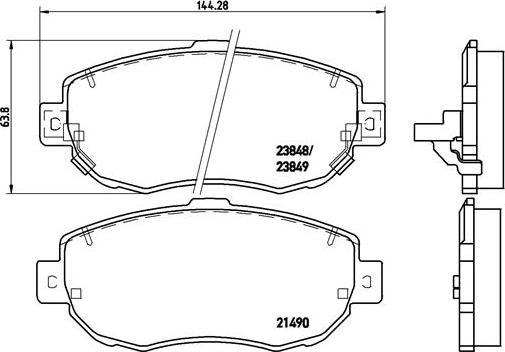 Brembo P 83 037 - Bromsbeläggssats, skivbroms xdelar.se