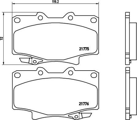 Brembo P 83 025 - Bromsbeläggssats, skivbroms xdelar.se