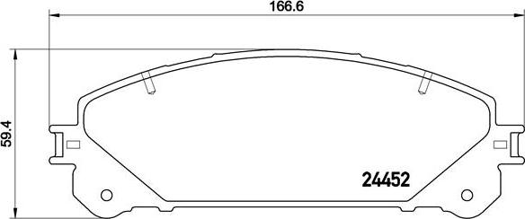 Brembo P 83 145 - Bromsbeläggssats, skivbroms xdelar.se