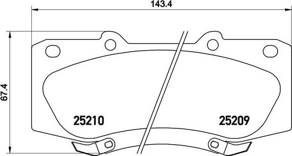 Brembo P 83 140 - Bromsbeläggssats, skivbroms xdelar.se