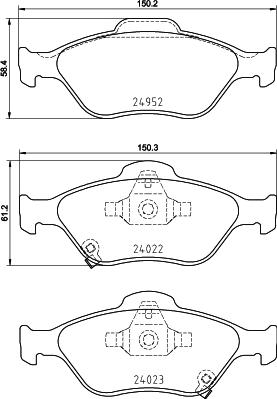 Brembo P 83 159 - Bromsbeläggssats, skivbroms xdelar.se