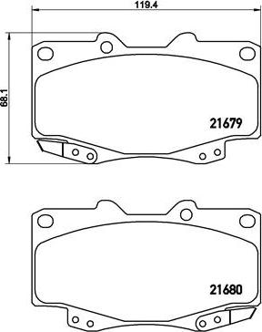 Brembo P 83 151 - Bromsbeläggssats, skivbroms xdelar.se