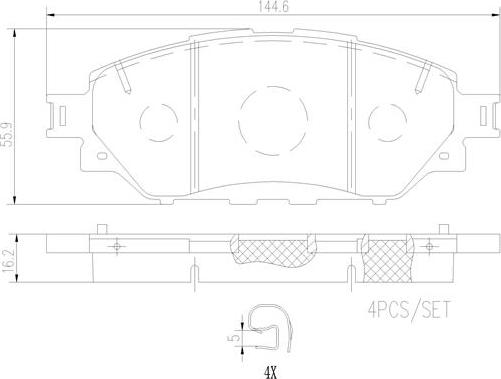 Brembo P 83 167 - Bromsbeläggssats, skivbroms xdelar.se