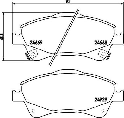 Brembo P 83 109 - Bromsbeläggssats, skivbroms xdelar.se