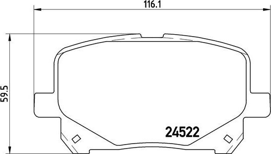 Brembo P 83 100 - Bromsbeläggssats, skivbroms xdelar.se