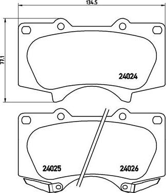 Brembo P 83 102X - Bromsbeläggssats, skivbroms xdelar.se