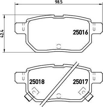 Brembo P 83 133 - Bromsbeläggssats, skivbroms xdelar.se