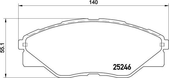 Brembo P 83 137 - Bromsbeläggssats, skivbroms xdelar.se