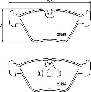 Brembo P 36 007 - Bromsbeläggssats, skivbroms xdelar.se