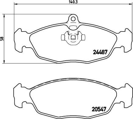 Brembo P 36 017 - Bromsbeläggssats, skivbroms xdelar.se