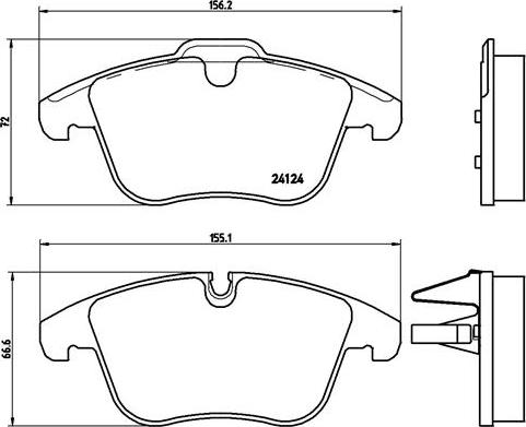 Brembo P 36 022 - Bromsbeläggssats, skivbroms xdelar.se