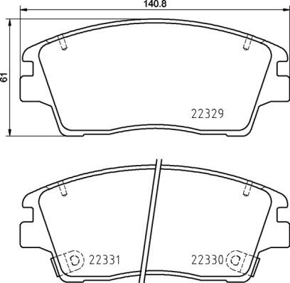 Brembo P 30 096 - Bromsbeläggssats, skivbroms xdelar.se