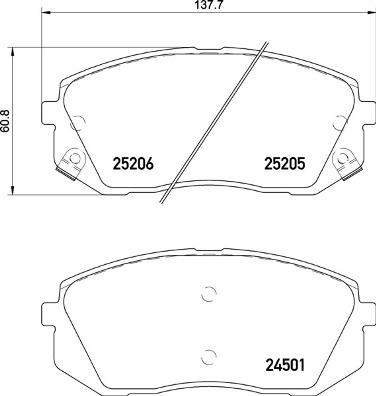 Brembo P 30 093 - Bromsbeläggssats, skivbroms xdelar.se