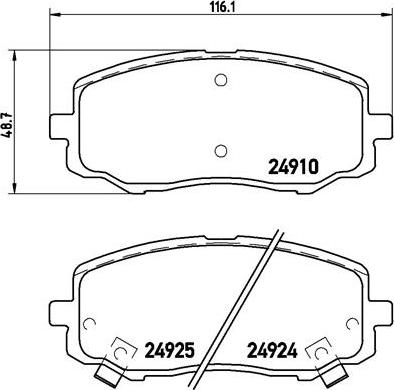 Brembo P 30 045 - Bromsbeläggssats, skivbroms xdelar.se