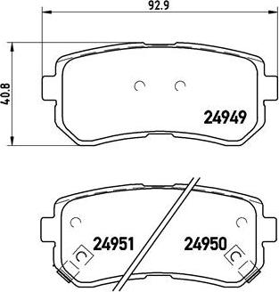 Brembo P 30 046 - Bromsbeläggssats, skivbroms xdelar.se