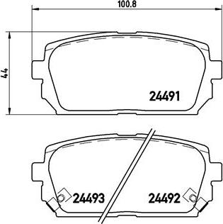 Brembo P 30 040 - Bromsbeläggssats, skivbroms xdelar.se