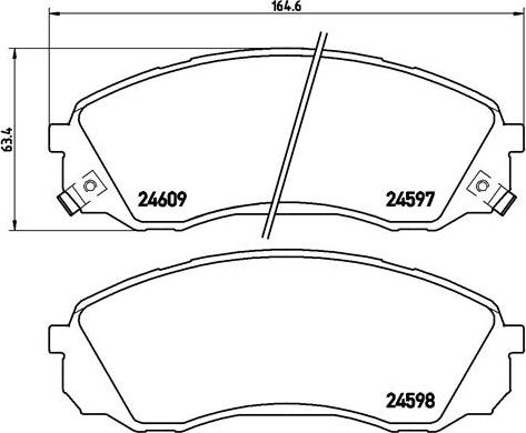 Brembo P 30 041 - Bromsbeläggssats, skivbroms xdelar.se