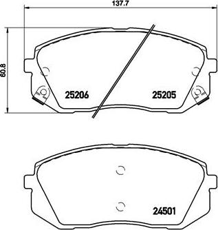 Brembo P 30 056 - Bromsbeläggssats, skivbroms xdelar.se