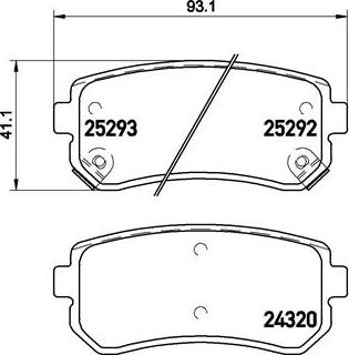 Brembo P 30 051 - Bromsbeläggssats, skivbroms xdelar.se