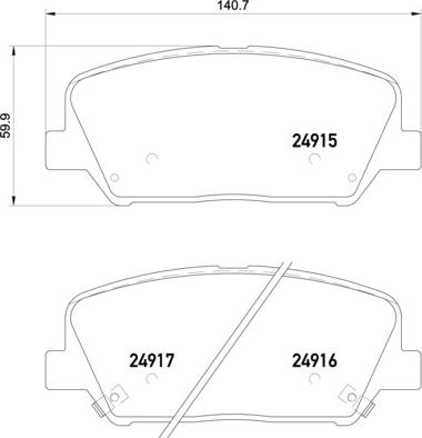 Brembo P 30 065X - Bromsbeläggssats, skivbroms xdelar.se