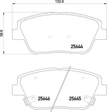 Brembo P 30 066 - Bromsbeläggssats, skivbroms xdelar.se