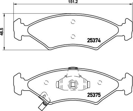 Brembo P 30 062 - Bromsbeläggssats, skivbroms xdelar.se