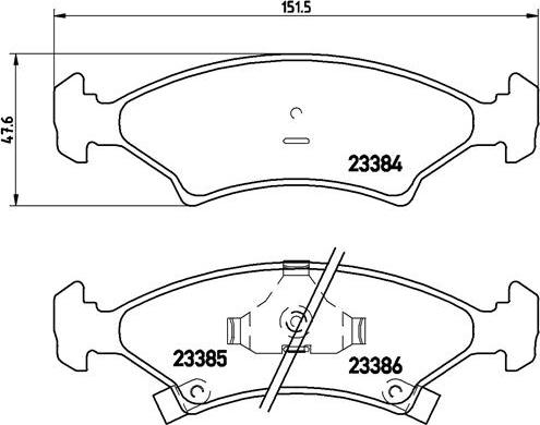 Brembo P 30 009 - Bromsbeläggssats, skivbroms xdelar.se