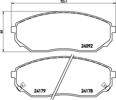 Brembo P 30 019 - Bromsbeläggssats, skivbroms xdelar.se