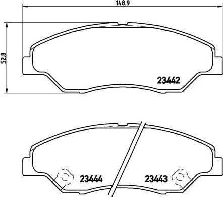 Brembo P 30 015 - Bromsbeläggssats, skivbroms xdelar.se