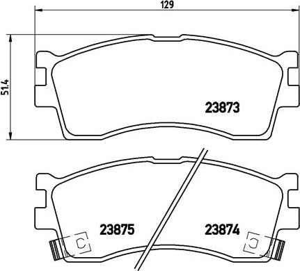 Brembo P 30 016 - Bromsbeläggssats, skivbroms xdelar.se