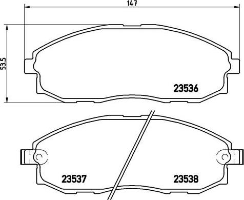 Brembo P 30 010 - Bromsbeläggssats, skivbroms xdelar.se