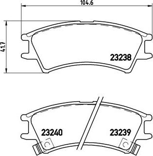 Brembo P 30 011 - Bromsbeläggssats, skivbroms xdelar.se