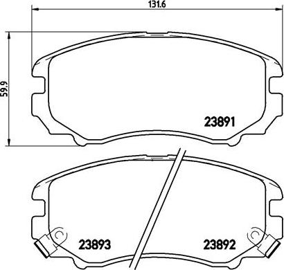 Brembo P 30 018 - Bromsbeläggssats, skivbroms xdelar.se