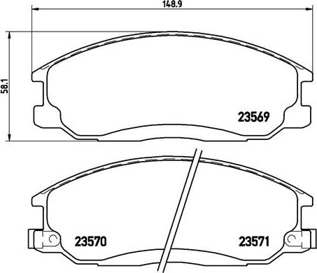 Brembo P 30 013 - Bromsbeläggssats, skivbroms xdelar.se