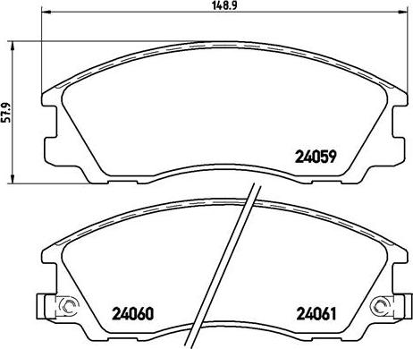 Brembo P 30 017 - Bromsbeläggssats, skivbroms xdelar.se