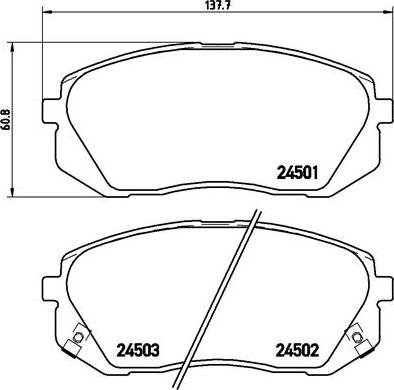 Brembo P 30 039 - Bromsbeläggssats, skivbroms xdelar.se