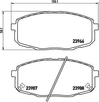 Brembo P 30 034 - Bromsbeläggssats, skivbroms xdelar.se