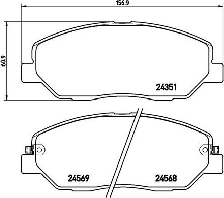 Brembo P 30 036 - Bromsbeläggssats, skivbroms xdelar.se