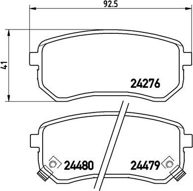 Brembo P 30 033 - Bromsbeläggssats, skivbroms xdelar.se