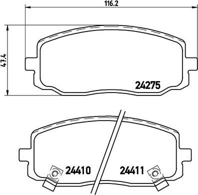 Brembo P 30 032 - Bromsbeläggssats, skivbroms xdelar.se