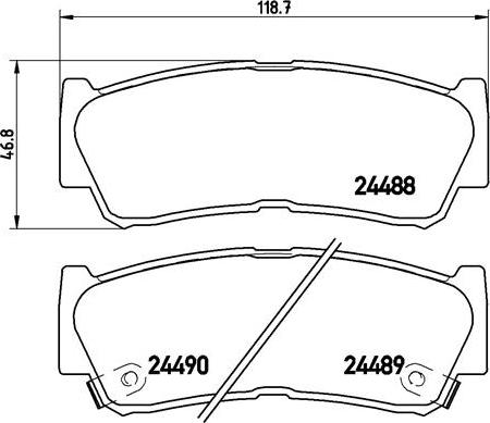 Brembo P 30 037 - Bromsbeläggssats, skivbroms xdelar.se