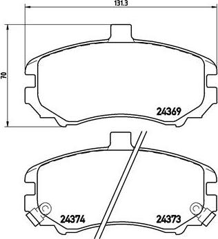 Brembo P 30 029 - Bromsbeläggssats, skivbroms xdelar.se