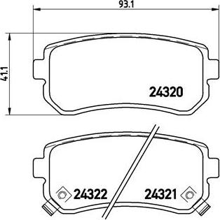 Brembo P 30 025 - Bromsbeläggssats, skivbroms xdelar.se