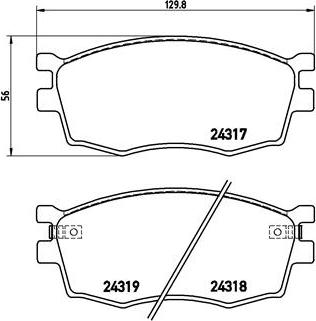 Brembo P 30 026 - Bromsbeläggssats, skivbroms xdelar.se