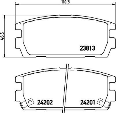 Brembo P 30 021 - Bromsbeläggssats, skivbroms xdelar.se