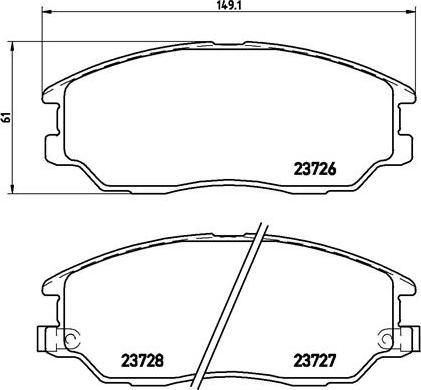 Brembo P 30 028 - Bromsbeläggssats, skivbroms xdelar.se