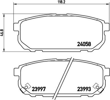 Brembo P 30 023 - Bromsbeläggssats, skivbroms xdelar.se