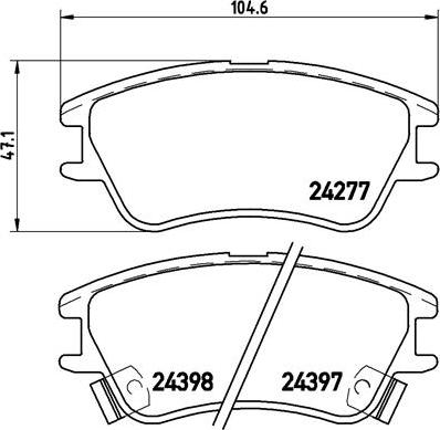 Brembo P 30 027 - Bromsbeläggssats, skivbroms xdelar.se